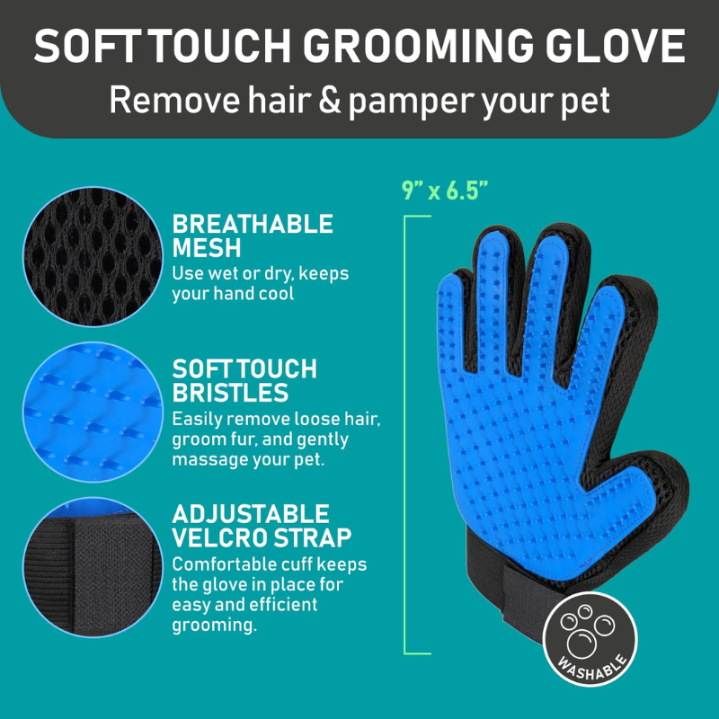 Double Sided Pet Grooming Brush-Paw Print Pad
