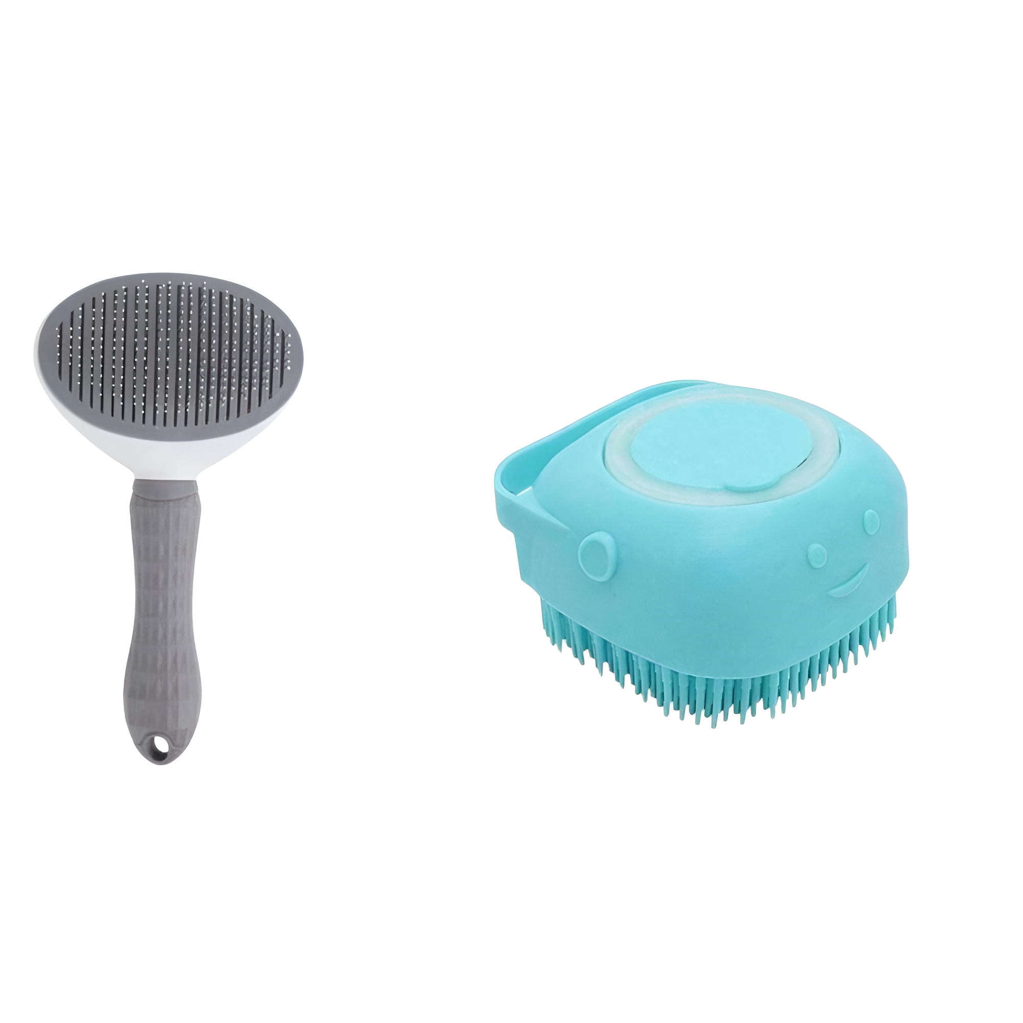 Massage Pet Bath Brush With Shampoo Storage For Dogs And Cats