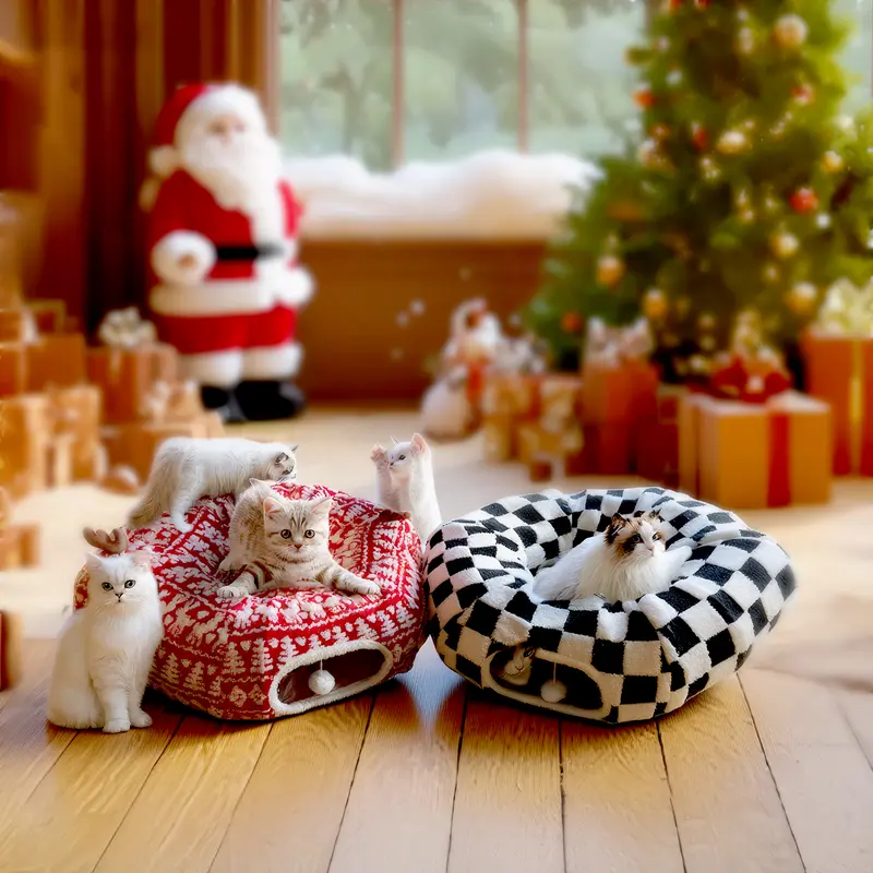 Cozy Cave Bed With Washable Cushion For Cats And Dogs