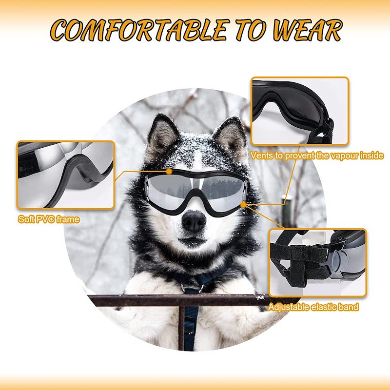 Dog Sunglasses Eye Wear Protection With Adjustable Strap-Paw Print Pad