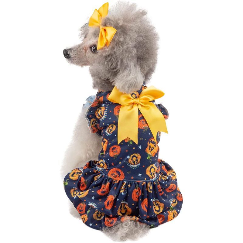 Dog Dresses Bling Mermaid Summer Puppy Clothes For Small Dogs Girl Sequins Skirt-Paw Print Pad