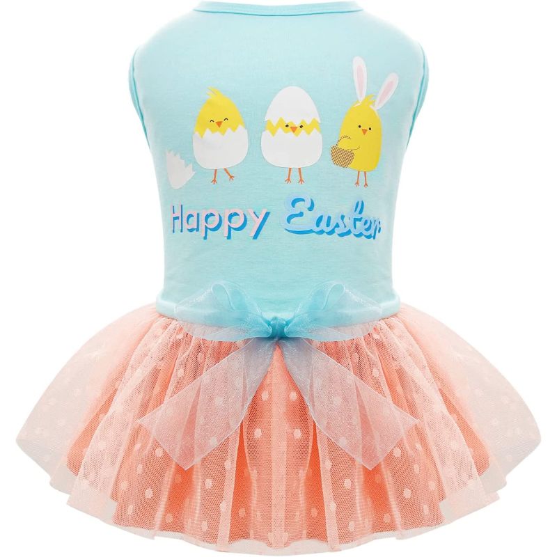 Day Dog Dress Lucky Shamrock Dog Tulle Skirt With Bowtie Holiday Dog Dresses For Small Dogs-Paw Print Pad