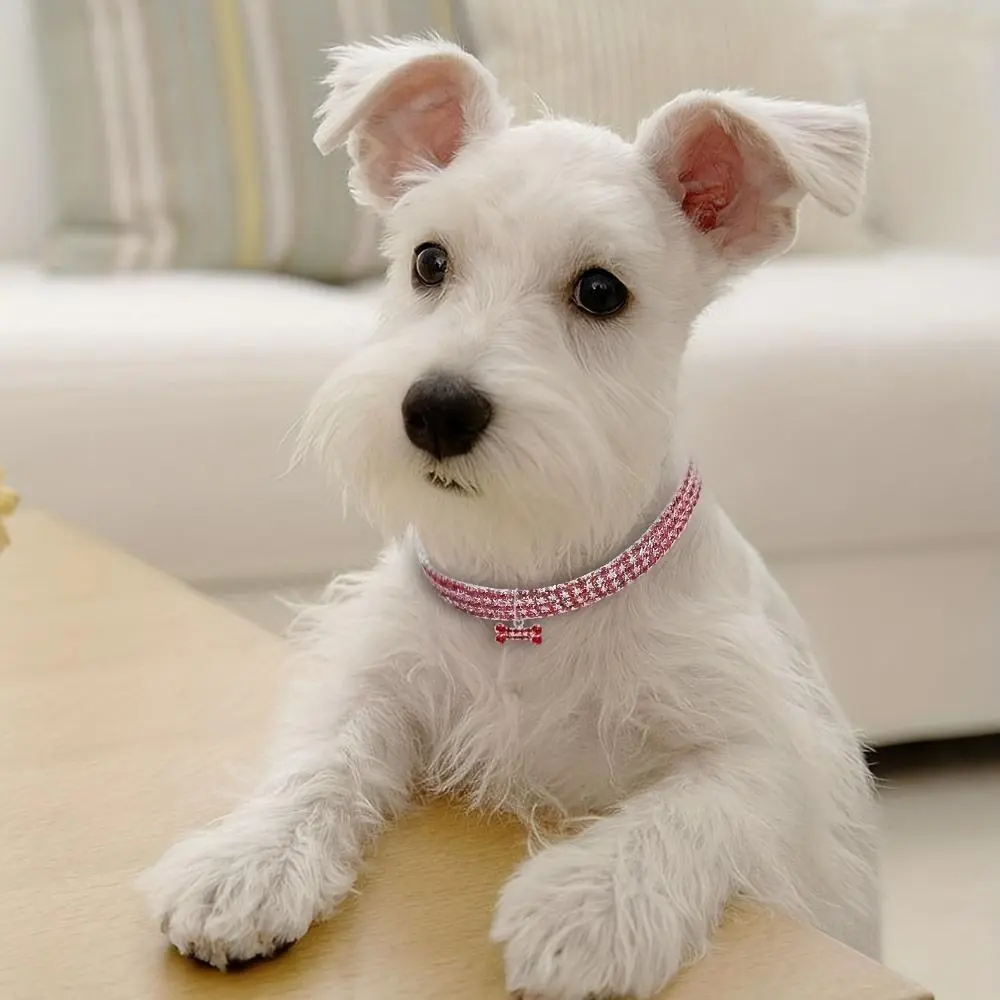 Adjustable Rhinestone Crystal Collar Chain For Dogs And Cats