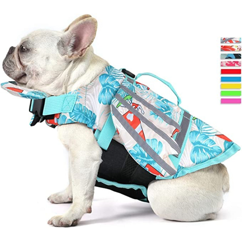 French Bulldog Life Jacket, Wings Design Pet Life Vest, Dog-Paw Print Pad