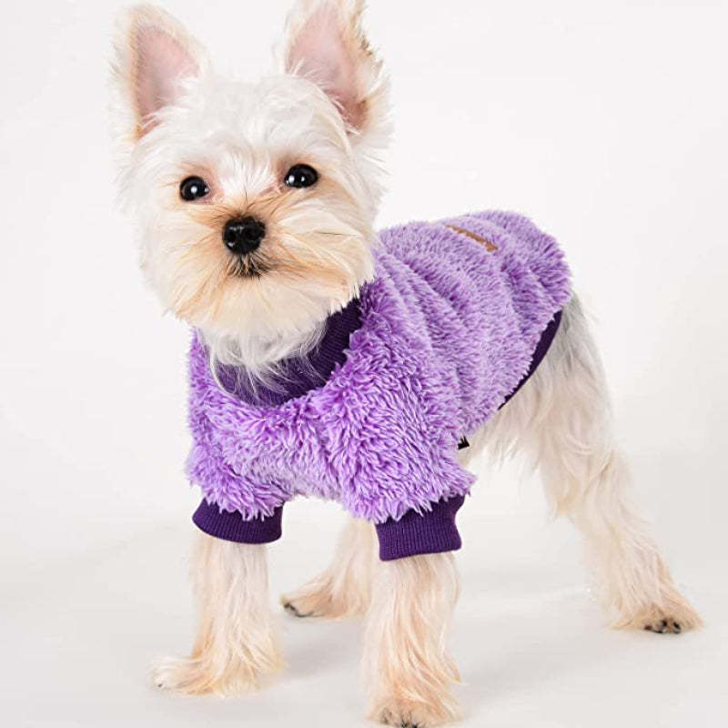 Pet Dog Clothes Dog Sweater Soft Thickening Warm Pup Dogs Shirt Winter Puppy Sweater-Paw Print Pad