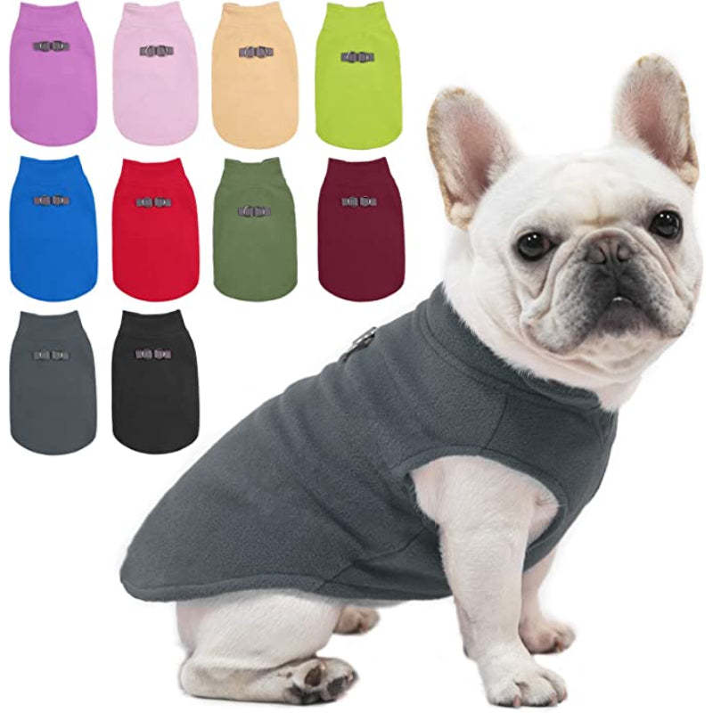 Dog Fleece Vest Sweater Winter Jacket For Dogs-Paw Print Pad