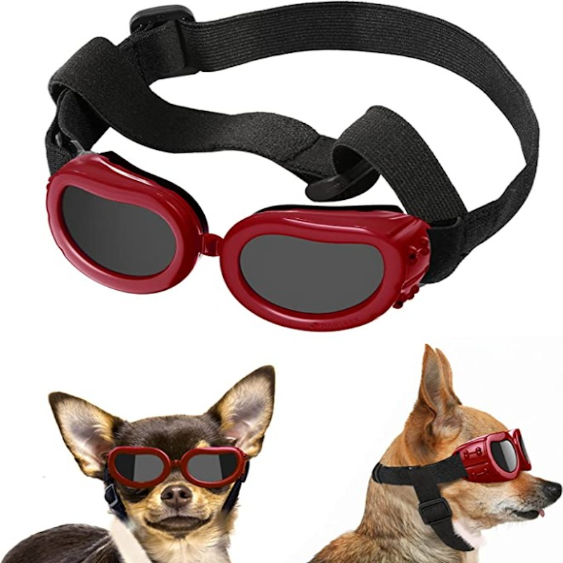 Dog Sunglasses For Small Breed UV Protected Goggles-Paw Print Pad