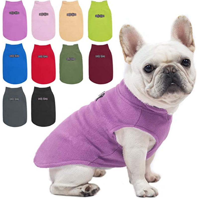 Dog Fleece Vest Sweater Winter Jacket For Dogs-Paw Print Pad