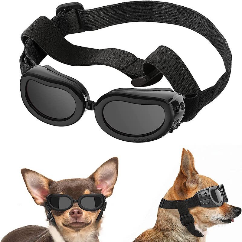 Dog Sunglasses For Small Breed UV Protected Goggles-Paw Print Pad