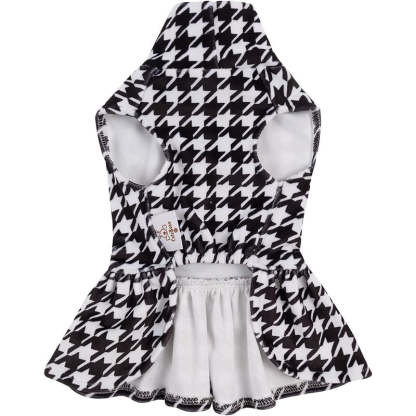 Green Dress Velvet For Small Dogs Girl Puppy Dresses Clover Dog Clothes-Paw Print Pad