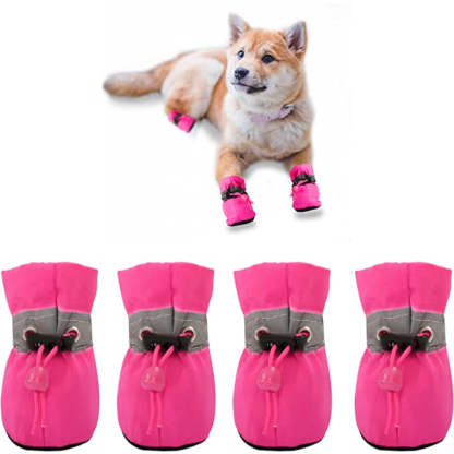 Dog Shoes Anti-Slip Dogs Boots & Paw Protector With Reflective Straps