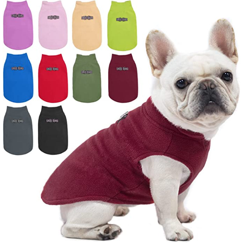 Dog Fleece Vest Sweater Winter Jacket For Dogs-Paw Print Pad
