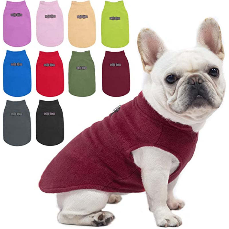 Dog Fleece Vest Sweater Winter Jacket For Dogs-Paw Print Pad