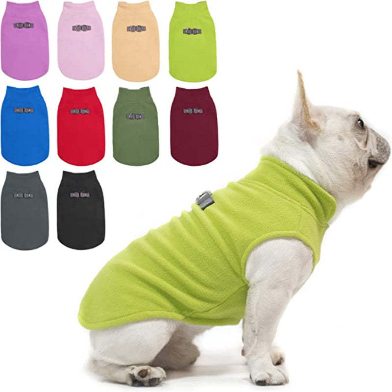 Dog Fleece Vest Sweater Winter Jacket For Dogs-Paw Print Pad