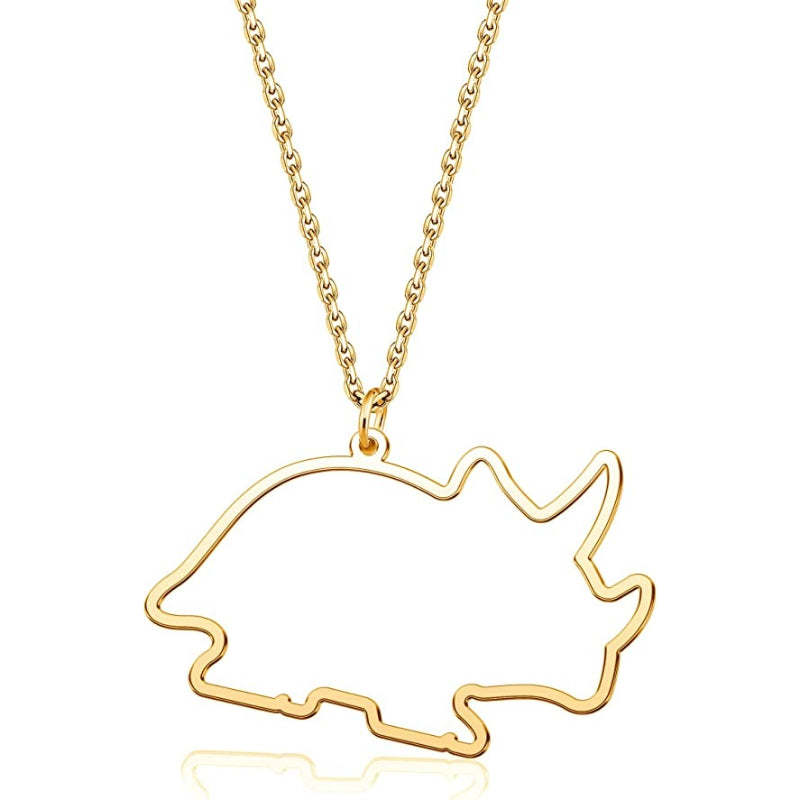 Pet Dog Cat Animal Dinosaur Necklace Personalized Jewelry-Paw Print Pad