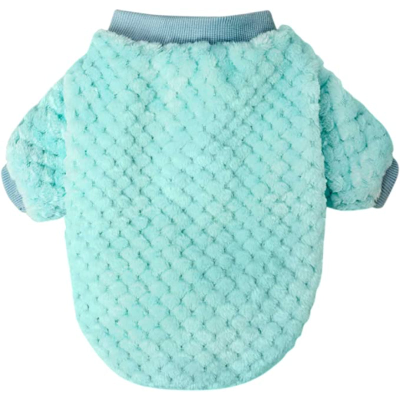 Dog Sweater, Warm Fur Soft Pet Clothes Vest Coat For Winter Christmas-Paw Print Pad