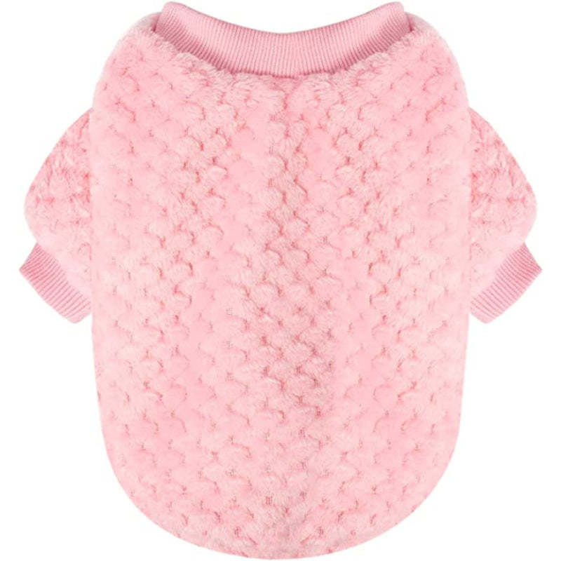 Warm Fur Soft Pet Clothes for Puppy Dog Shirt Vest Coat-Paw Print Pad