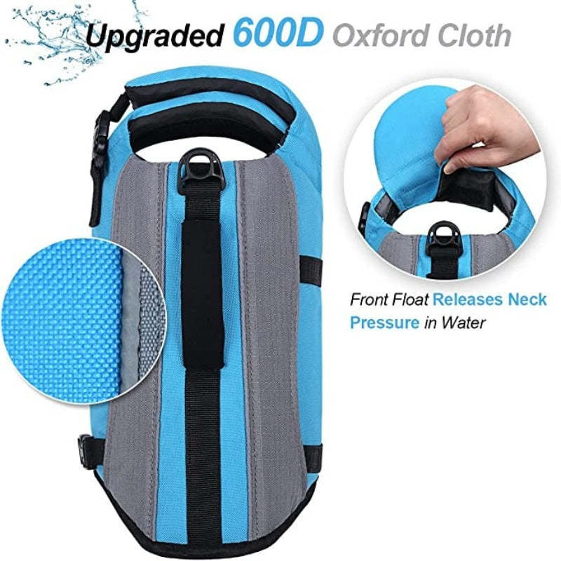 Dog Life Jackets With Extra Padding Pet Safety Vest For Dogs Lifesaver Preserver, Yellow, X-small-Paw Print Pad