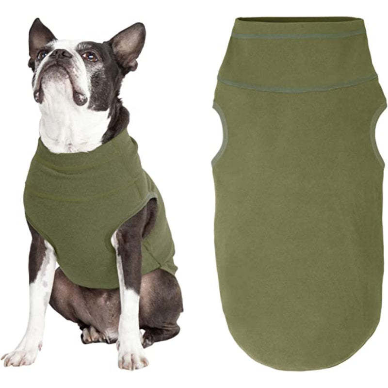 Microfiber Stretch Fleece Vest Dog Sweater-Paw Print Pad
