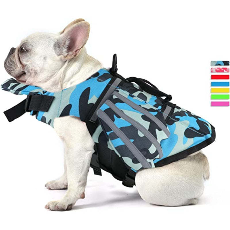 French Bulldog Life Jacket, Wings Design Pet Life Vest, Dog-Paw Print Pad
