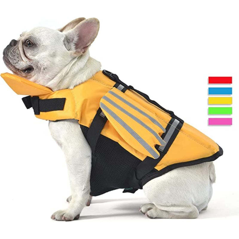 French Bulldog Life Jacket, Wings Design Pet Life Vest, Dog-Paw Print Pad
