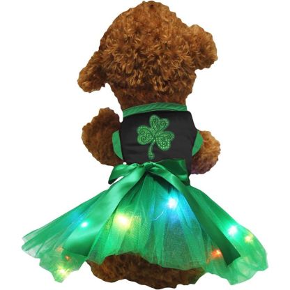 Sequins Clover Puppy Dog Dress-Paw Print Pad