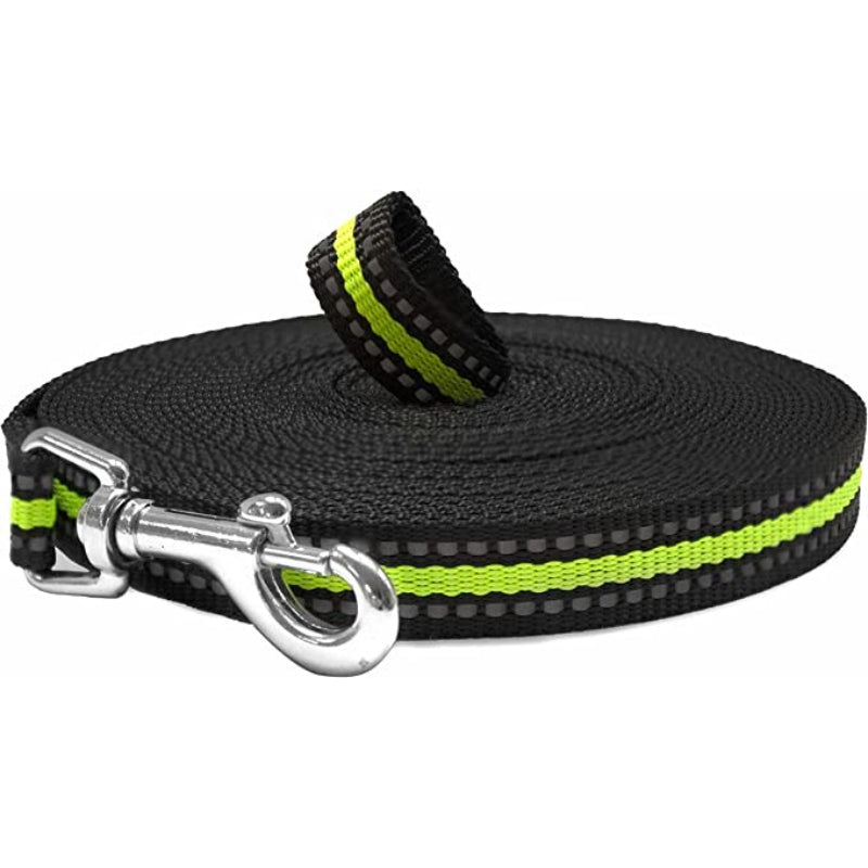 Long Dog Leash - Dog Training Leash - Recall & Obedience Dog Training Tools - Nylon - 50 ft-Paw Print Pad