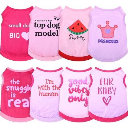 8 Pieces Pet Soft Shirts Classy Dog Outfits Small Dog for Pet Dogs