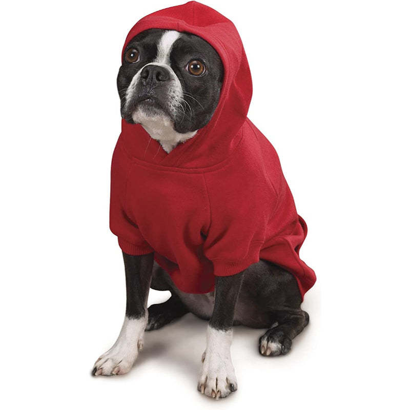 Tomato Red Basic Hoodie For Dogs-Paw Print Pad