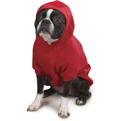 Tomato Red Basic Hoodie For Dogs-Paw Print Pad