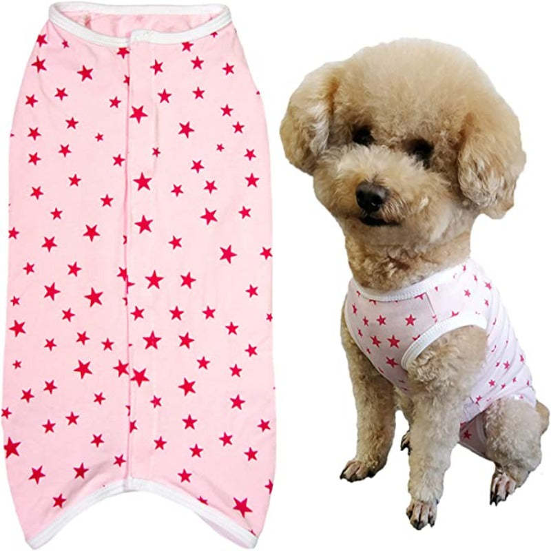 Dog’s Recovery Suit, Wound Protective Clothes For Little Animals-Paw Print Pad