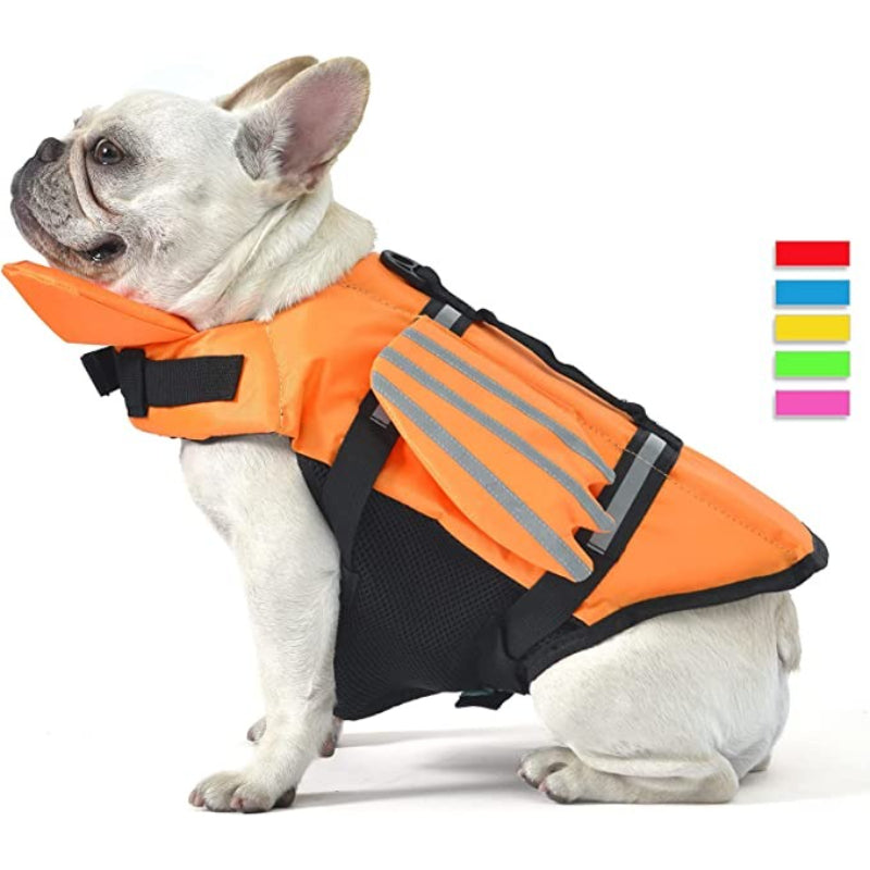 French Bulldog Life Jacket, Wings Design Pet Life Vest, Dog-Paw Print Pad