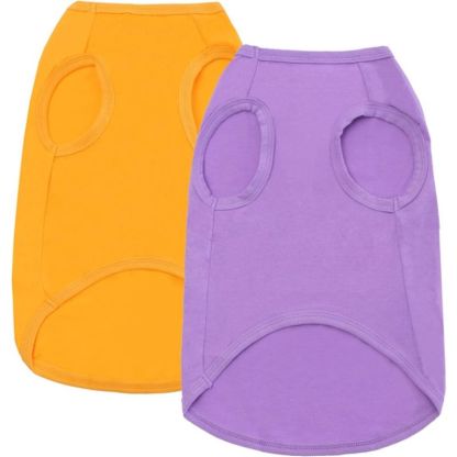 Dog Pink White Shirts, Soft Blank Cotton Tee-Shirt For Boy Girl Dogs, Plain Large Bulldog Clothes-Paw Print Pad