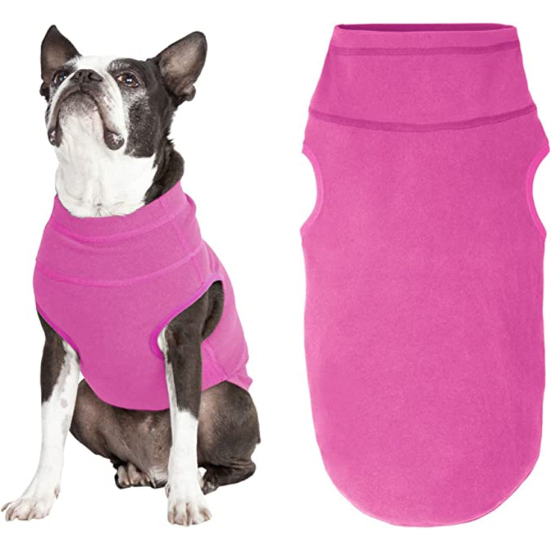 Microfiber Stretch Fleece Vest Dog Sweater-Paw Print Pad