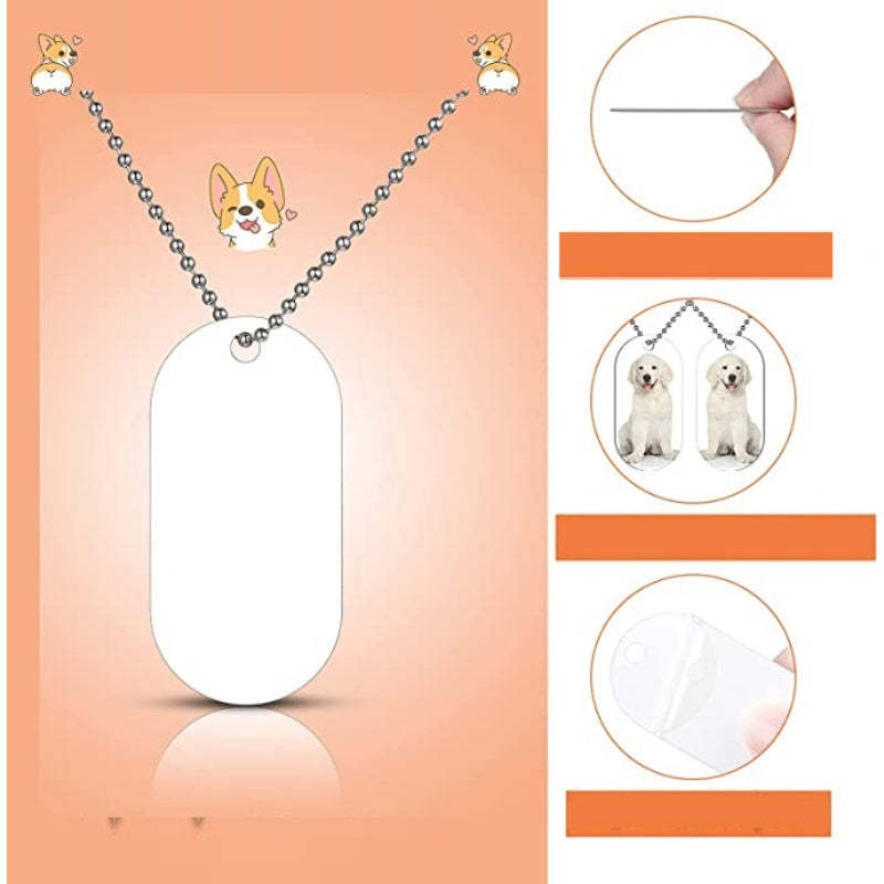 Pendants Double Sided Blank Stamping Metal Tags-Paw Print Pad