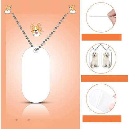 Pendants Double Sided Blank Stamping Metal Tags-Paw Print Pad