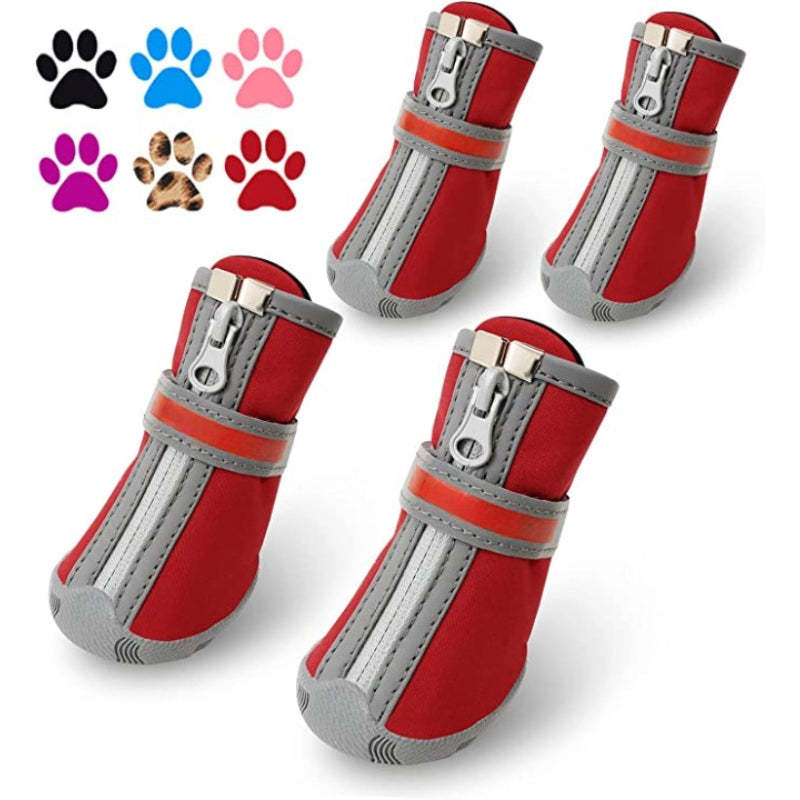 Dog Shoes, Puppy Dog Boots & Paw Protectors For Winter Snowy Day-Paw Print Pad
