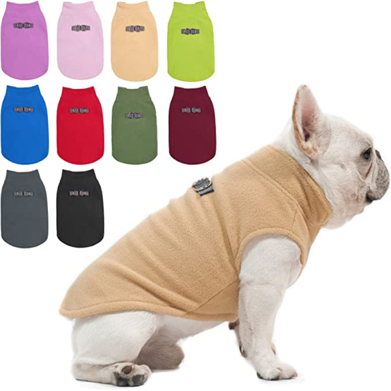 Dog Fleece Vest Sweater Winter Jacket For Dogs-Paw Print Pad