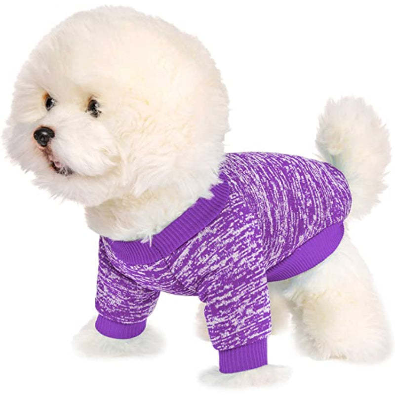 Dog Sweaters For Small Dogs, Dog Shirt Vest Coat For Winter Christmas-Paw Print Pad