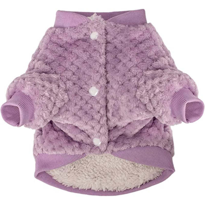 Warm Fur Soft Pet Clothes for Puppy Dog Shirt Vest Coat-Paw Print Pad