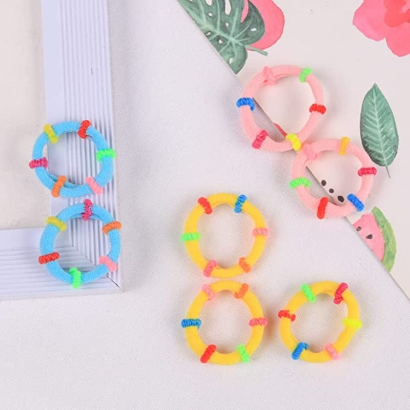 100 Pieces Colorful Puppy Rubber Bands For Small Dogs-Paw Print Pad