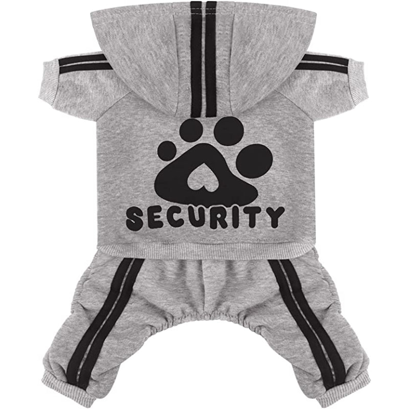 Dog Jumpsuit Sweatshirt With Security Patterns Outfit-Paw Print Pad