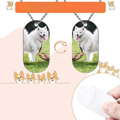 Pendants Double Sided Blank Stamping Metal Tags-Paw Print Pad