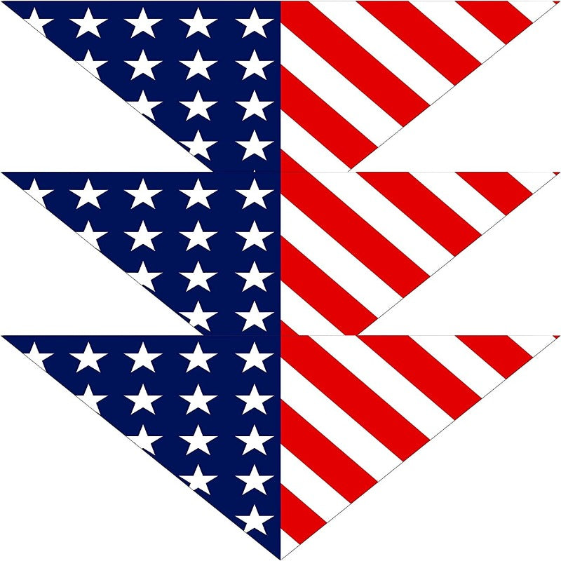 St. Patrick's Day Dog Bandanas 3-Pack Lucky Shamrock Clover Bandanna-Paw Print Pad