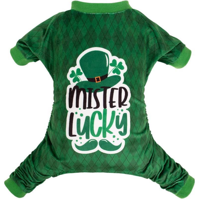 Holiday Dog Pajamas Clothes-Paw Print Pad