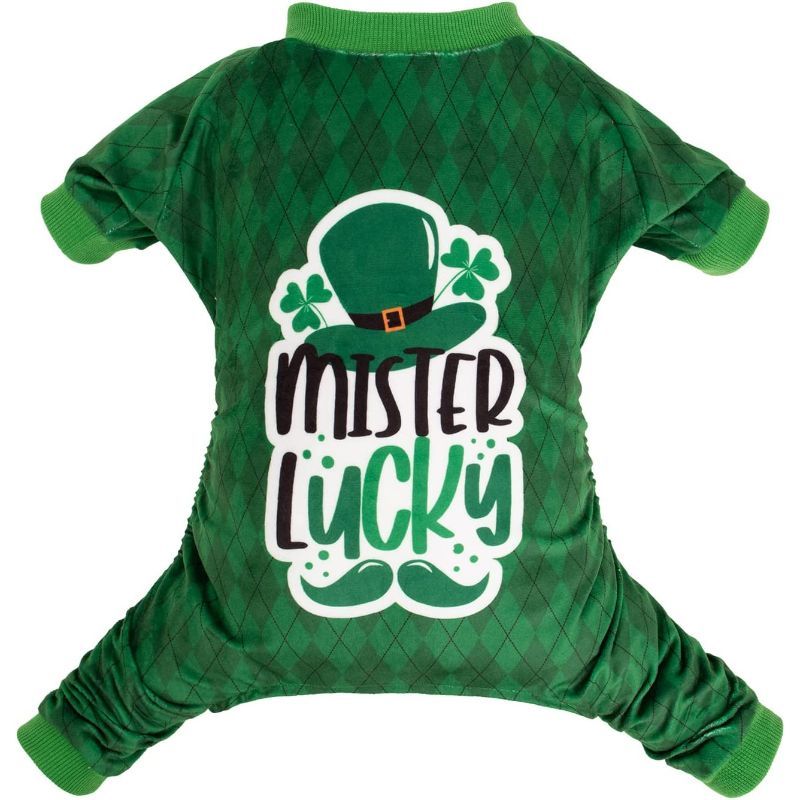 Holiday Dog Pajamas Clothes-Paw Print Pad