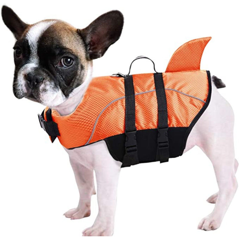 Ripstop Dog Life Jacket Shark Life Vest For Dogs-Paw Print Pad