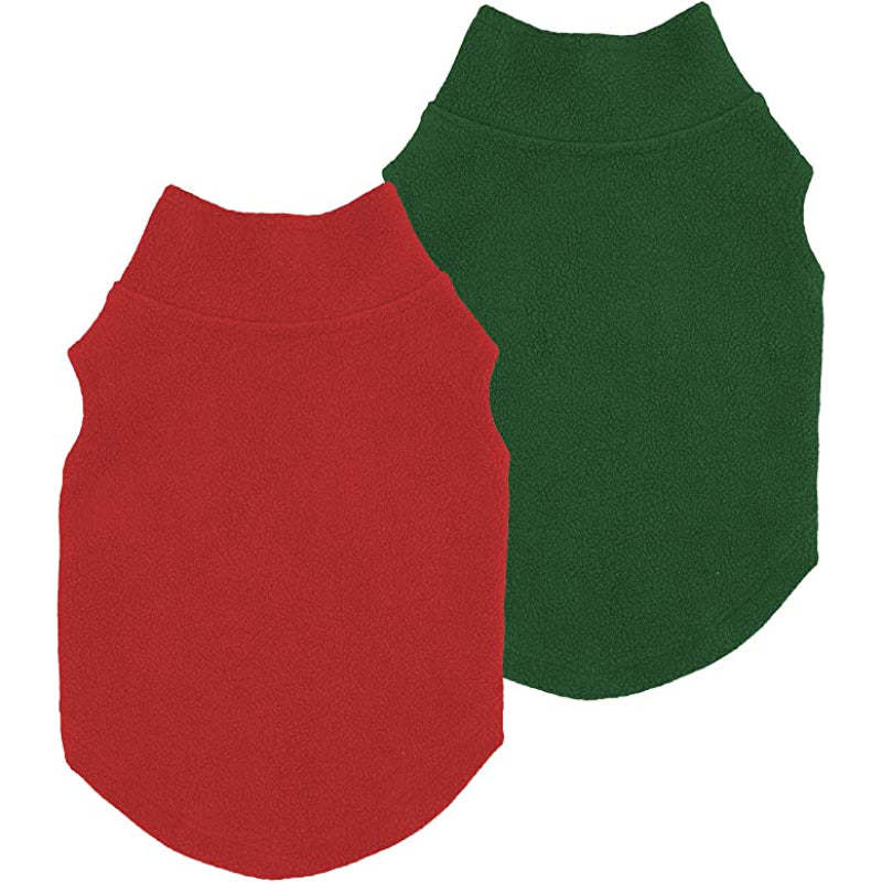 3 Pack Classic Fleece Dog Sweater Classic  Pet Pullover Jumper-Paw Print Pad