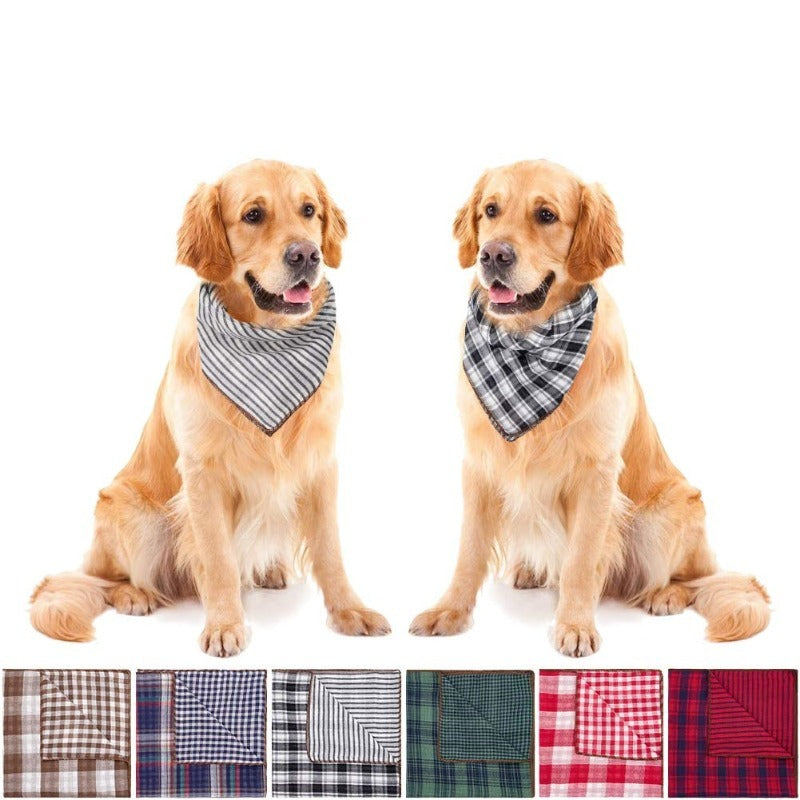 6 Pieces Birthday Gift On Christmas For Dog With Square Plaid Design-Paw Print Pad