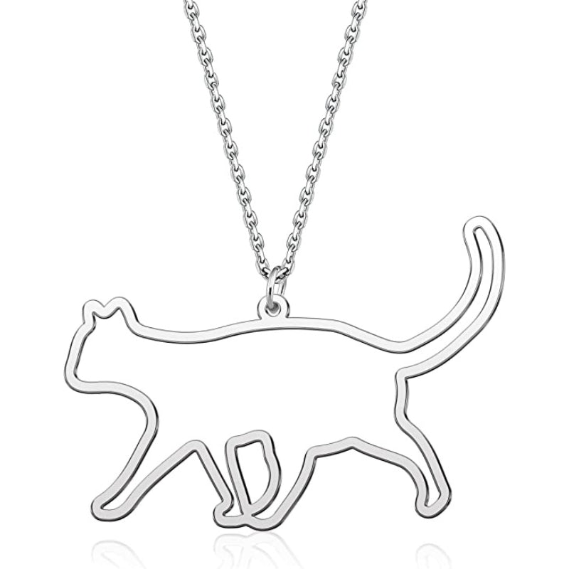 Silver Plated Necklace For Dog Grooming-Paw Print Pad